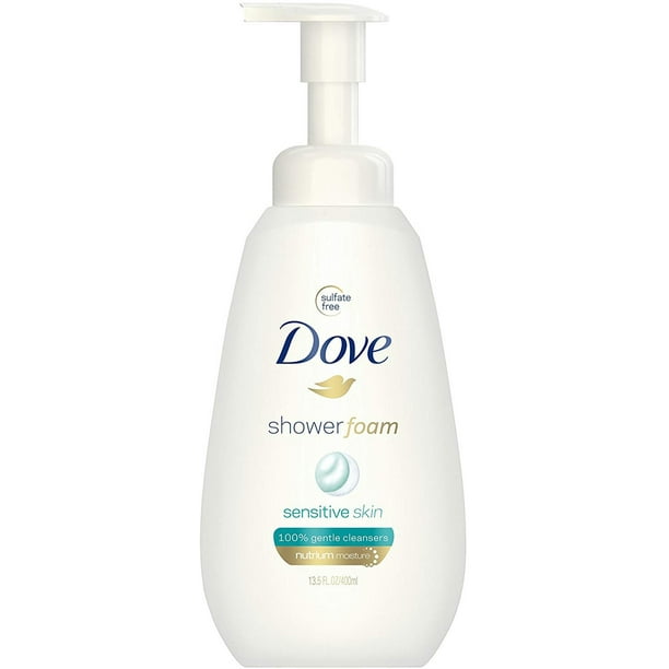 Dove Shower Foam Sensitive Skin Foaming Body Wash 13.5 oz (Pack of 3