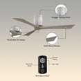 thumbnail image 5 of Matthews Fan Company IR3H-BW-GA-42 Irene 42" Barn Wood Hugger Ceiling Fan with 3 Gray Ash Blades, Remote and Wall Control, Indoor/Outdoor Damp Rated, 5 of 6