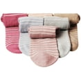 thumbnail image 3 of SOCKS'NBULK 6 Pairs Womens Scrunched Slouch Socks, Cotton Boot Socks Bulk Pack, 6 Striped Neutral, 3 of 7