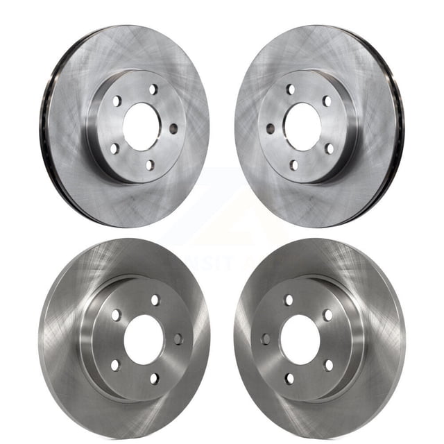 CMX Front Rear Disc Brake Rotors Kit for Car 2007-2010 Pontiac G5 with Drum Brakes 5 Lug Wheels K8-101029