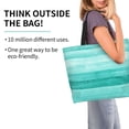thumbnail image 2 of Ratiio Teal Turquoise Print Reusable Grocery Bags - Washable, Foldable, Packable Tote, Large Handles, Heavy Duty, Zippered Top Pouch, 2 of 7
