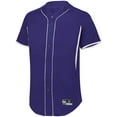 thumbnail image 2 of Holloway Sportswear 3XL Game7 Full-Button Baseball Jersey Purple/White 221025, 2 of 2