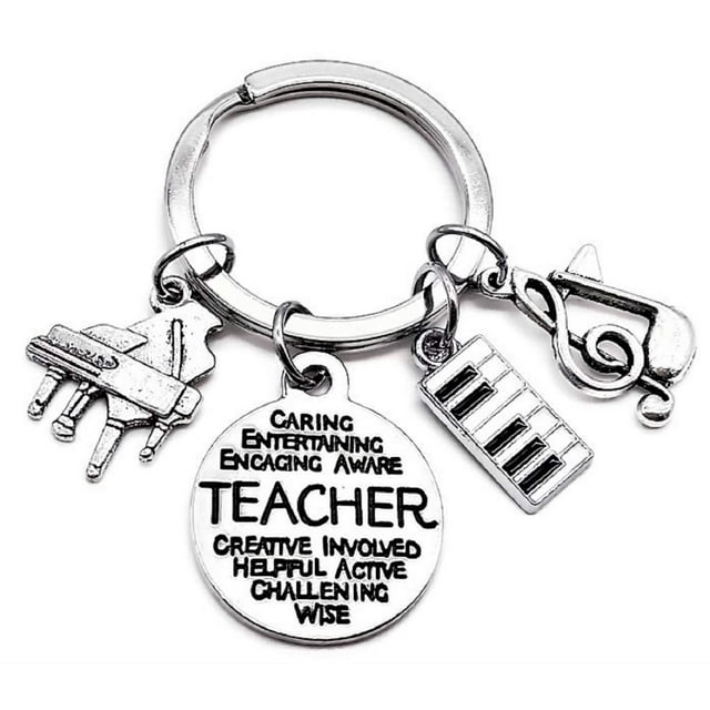 Llavero para profesor de piano, llavero para piano, llavero de música, llavero para profesor de músi