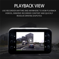 thumbnail image 1 of 2set 2.2 Inch DVR Dash Camera Full 1080P Loop Recording Motion Detection Drive Recorder Wide Angle Night Vision Dashcam,2 x host 2 x car charging line 2 x bracket 2 x Chinese and English manual,black, 1 of 5