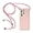 Pink, variant on Crossbody Phone Case Compatible with Samsung Galaxy S23 Ultra 5G,Soft Slim Silicone TPU Case with Shoulder Strap Adjustable Necklace Lanyard Cord Protective Cover,Pink