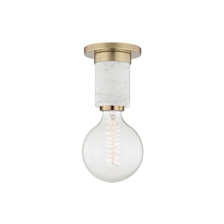 

One Light Flush Mount-Aged Brass Finish Bailey Street Home 735-Bel-2692860