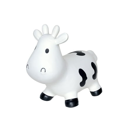 White Cow Bounce & Ride-on Inflatable Hopper Toy with Pump