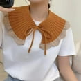 thumbnail image 3 of Detachable Knitted Dickey Collar Crop Top Mini Cape Half Shirt Blouse Collar for Women Girl, 3 of 6