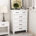 thumbnail image 3 of 6 Drawer Wooden Dresser Chest, Vintage Chest of Drawers Storage Cabinet with Handle, 3 of 9
