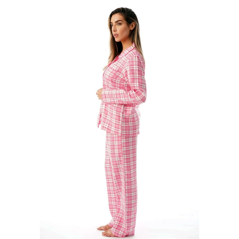 Just Love Women's Flannel Pajama Set - Cozy Long Sleeve PJ Set for Winter  Sleepwear (Black, 2X)