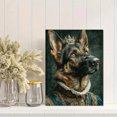 thumbnail image 2 of German Shepherd Canvas Print, Regal Dog Portrait with Crown & Jewelry, Pet Lover Wall Decor & Gift, 2 of 8