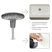 WHAMVOX  Cabinet Knobs Single Hole Door Pulls for Kitchen Cabinets Black Handles Silver