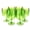 green, variant on Yongzhenlite Goblets, Stackable Unbreakable Bpa-Free Acrylic 12 oz, Set of 6, Indoor & Outdoor Drinking Cups