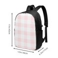 thumbnail image 4 of YFYANG 17" Laptop Backpack, Pink Plaid Pattern Fashion Travel Work Backpack with USB and Headphone Cable Interface for Men and Women, 4 of 8