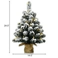 thumbnail image 4 of Topbuy 24"Mini Tabletop Snow Flocked Christmas Tree Pre-Lit  Artificial Decoration w/ 30 LED Lights & Timer, 4 of 10
