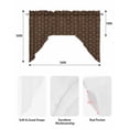 thumbnail image 5 of Dark Brown Rattan Swag Valances for Windows, Small Curtains Drapes, Vintage Abstract Wicker Texture Kitchen Window Curtains Over Sink Rod Pocket Window Treatment Valance for Bedroom/Bathroom 56"x36", 5 of 5