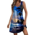 thumbnail image 2 of Beach Dress for Women Women's Casual Summer Tank Dresses With Pockets Hawaiian Print V-Neck Sleeveless Dresses, 2 of 5