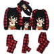 thumbnail image 1 of Conjuntos de pijamas familiares a juego Pijamas navideños de manga larga y pantalones a cuadros de Papá Noel Ropa de estar por casa Ropa de dormir navideña, 1 of 7