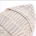 thumbnail image 3 of Saco de dormir tejido para bebé, manta envolvente para cochecito, saco para bebé con forro polar en el interior, saco cálido, saco de peluche tejido para bebés recién nacidos, 3 of 4