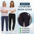 thumbnail image 2 of Comfysfit Stretch Active - Women's Ultra Stretch Breathable Casual Quick Drying Comfy Fit Pants Over 50, 2 of 7