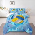 thumbnail image 1 of Erosebridal Volleyball Bedding Twin Comforter Set,Geometry Gradient Down Comforter,Sports Theme Decor,Reversible,Lightweight,2pcs, 1 of 7
