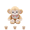 B, variant on Cute Monkey Plush Doll with Knitted Bib, Soft Fluffy Sitting Monkey Stuffed Animal, Kawaii Little Monkey Plush Toy, Decorative Plush Gift for Kids Girls Bedroom B