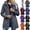 Gray, variant on Women's Lightweight Waterproof Long Raincoat Tactical Jacket Fleece Lined Windbreaker Trench Coat for Outdoor Travel Hiking Adjustable Waist Zipper Long Coat S-3XL