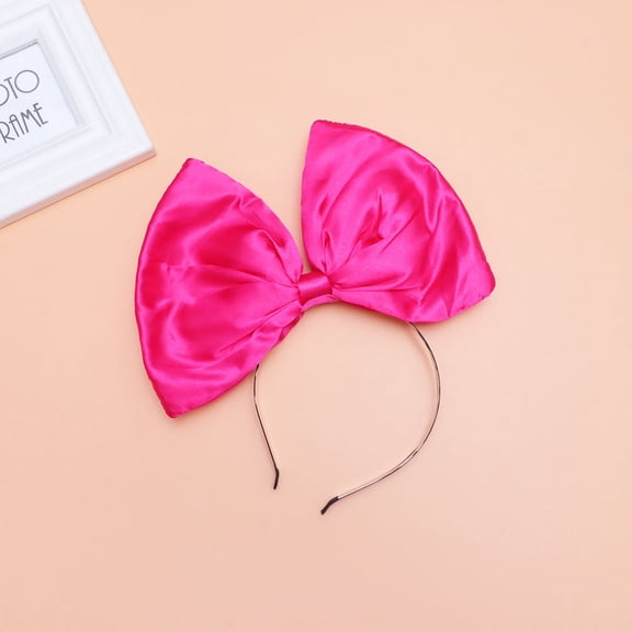 Milisten Woman Hair Bands Rosy Bowknot Headband Lightweight for Celebration Events