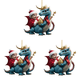thumbnail image 2 of Adornos colgantes de dragón de Navidad Ehuebsd 3 piezas acrílico realista, 2 of 2