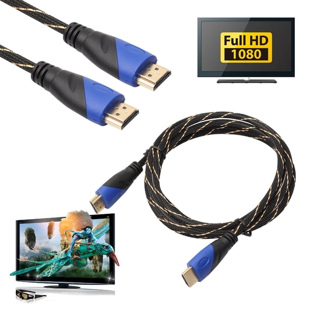 Cable Adaptador Hdmi Nuevo cable trenzado compatible con HDMI V1.4 AV HD 3D para PS3 Xbox HDTV Meters 1080P