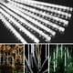 thumbnail image 1 of Lámpara decorativa de color de 30CM con 8 LED solares a prueba de lluvia para exteriores, luces de barra de hielo de lluvia de meteoros de 8 hilos - Blanco, 1 of 4