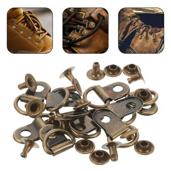 BESTOYARD 20pcs Boot Lace Keeper Alloy Bronze Durable for Hiking