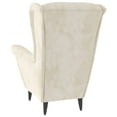 thumbnail image 2 of vidaXL Fauteuil Velours Blanc Crème, 2 of 6