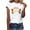 White, variant on Womens Retro Graphic Summer T-Shirt Short Sleeve Soft Cotton Lightweight Casual Tee Basic Top