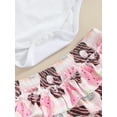 thumbnail image 7 of Suealasg Newborn Girls Birthday Outfits Donut Print Short Sleeve Romper +Layered Ruffles Shorts +Headband 3 6 12 18 Months Baby Girls Clothes, 7 of 7