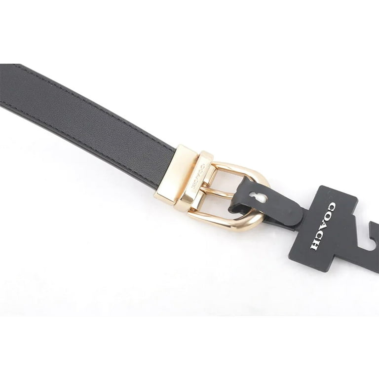 Coach Classic Buckle Belt Black Leather and Gold Hardware Coach | Accessories | Mens Coach Vintage Leather Belt Black  main image 2
