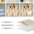 thumbnail image 4 of Yayeee Foldable Storage Basket for Shelves with Handles Waterproof Cloth Bins, Wheat Ears Pattern, 4 of 7