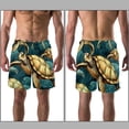 thumbnail image 3 of luoweisi Men's Beach Shorts Quick Dry Swim Trunks with Mesh Lining Sea Turtle L, 3 of 5