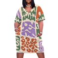 thumbnail image 1 of Vestido de verano holgado con bolsillos para mujer traje de Damas abstractas, 1 of 6