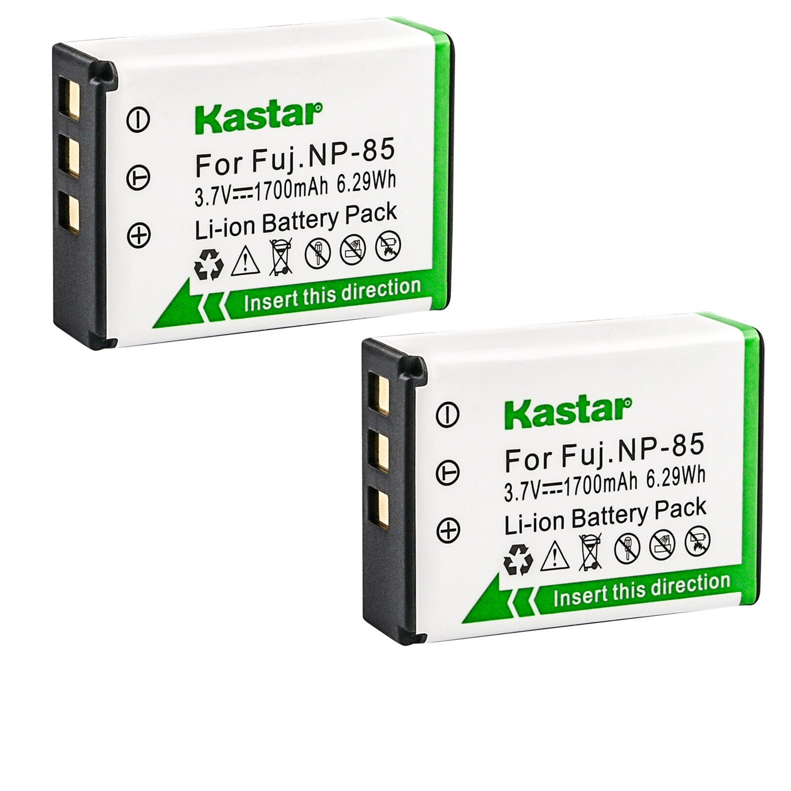 Kastar FNP-85 Battery 2-Pack Replacement for Fujifilm FinePix SL240 FinePix SL245 FinePix SL260 FinePix SL280 FinePix SL285 Finepix SL300 FinePix SL305 FinePix SL1000 FinePix S1 Camera