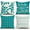 Teal, variant on Throw Pillow Covers 20x20 Inch, Pillow Covers 20x20,Squar Pillow Covers Set of 4 Boho Modern Farmhouse Neutral Decorative Pillowcases Linen Cushion Case for Couch, Bed, Home Decor