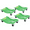Green, variant on Mescukay Car Dolly Set of 4-10000LBS Capacity Heavy Duty Wheel Dollies for Moving Cars, 3.5" Steel Casters, Anti-Slip Rails, Alloy Steel (24x15in)