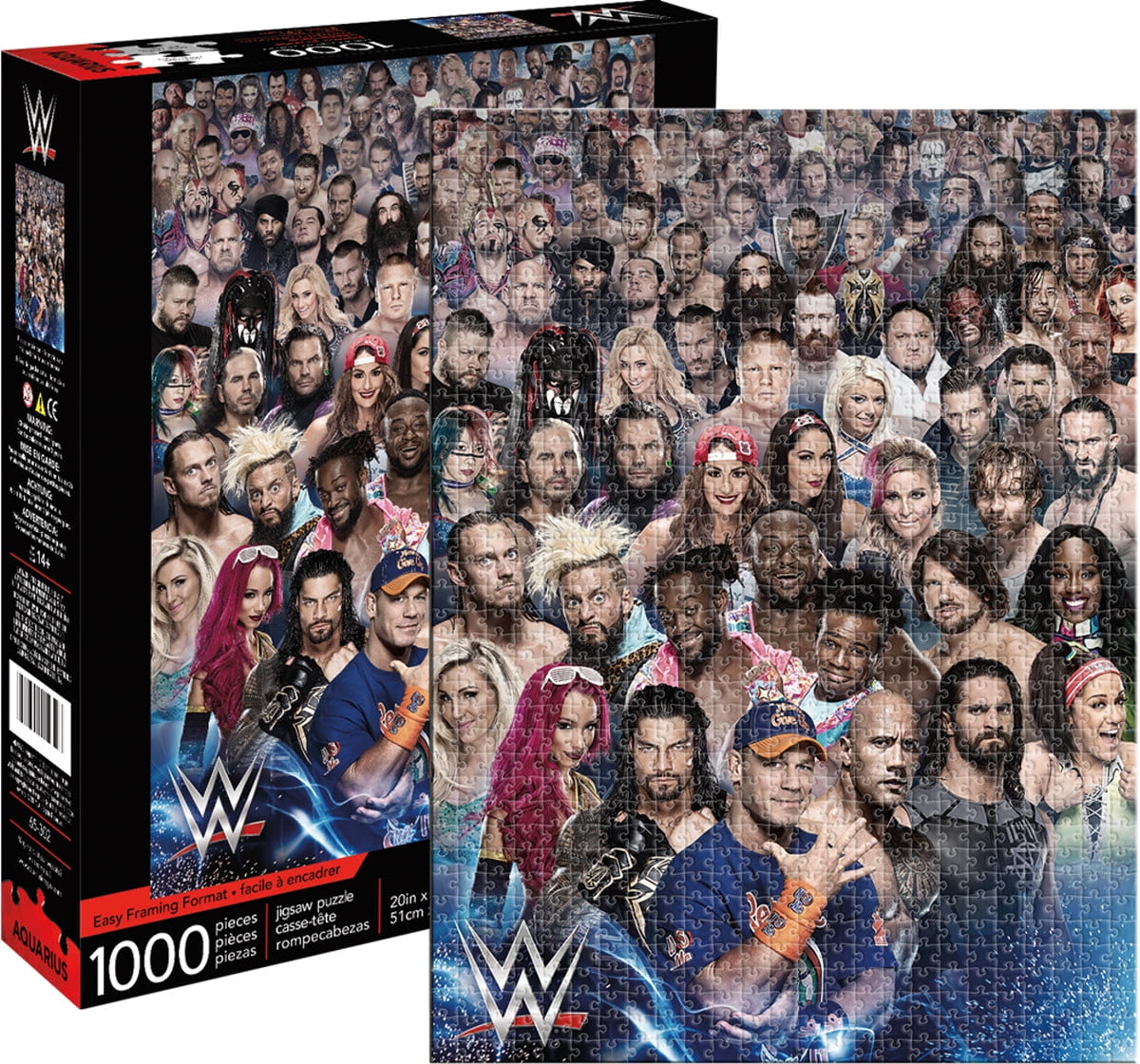 WWE Cast 1000 Pieces Puzzle WWF Wrestling John Cena The Rock Gift
