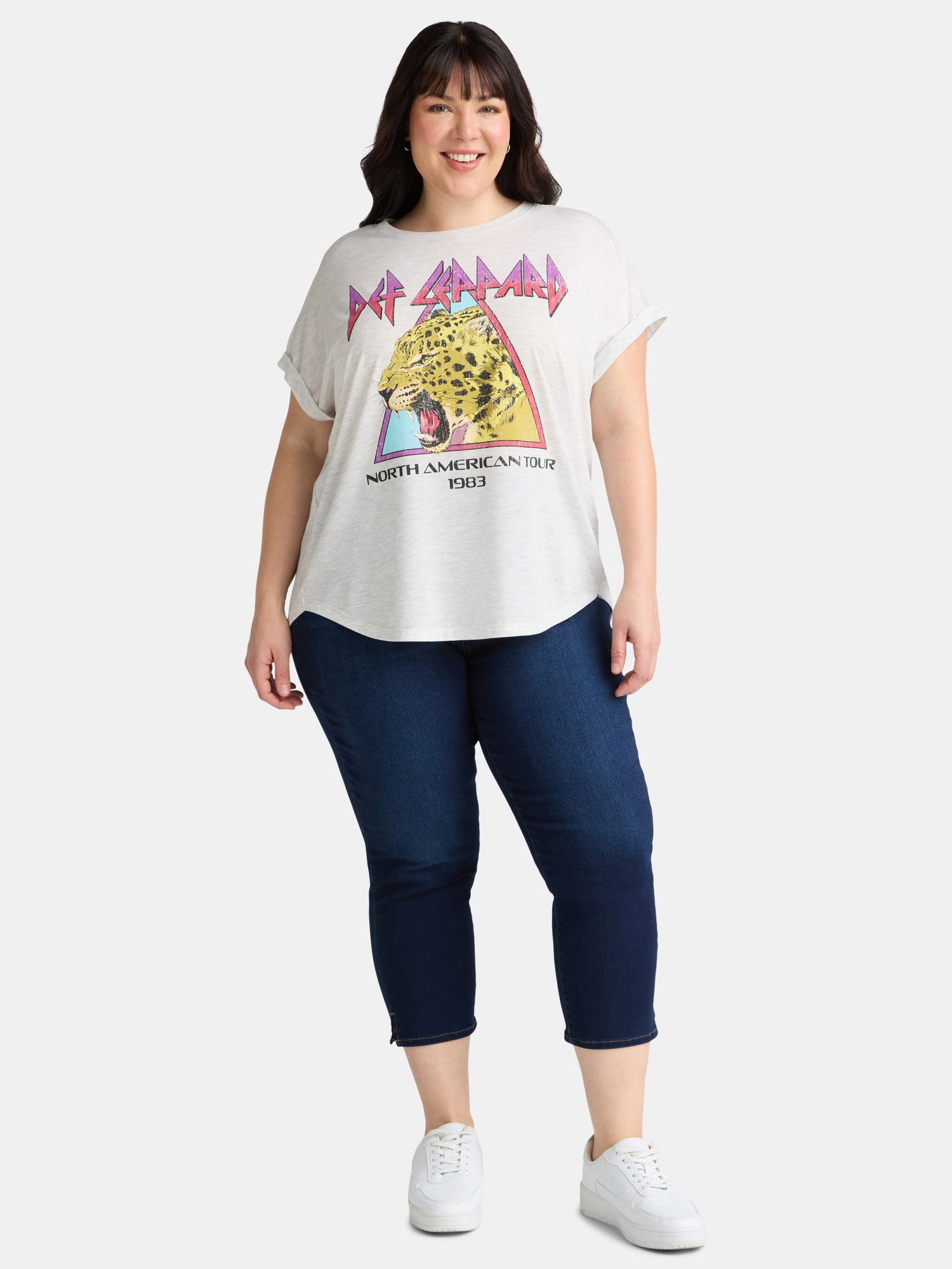 Terra & Sky Women's Plus Size Def Leppard North American Tour Graphic Tee, Sizes 0X-5X