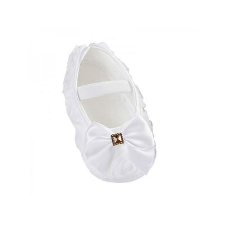 Newborn Infant Baby Girl Bowknot Soft Sole Crib Shoes Prewalker 0-18