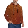 thumbnail image 2 of Lsque Orange Glitter Pattern Casual Men's Hoodie,Hooded Sweatshirt with Kangaroo Pocket,Pullover Hoodie-Large, 2 of 7
