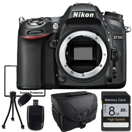 Nikon D7100 Body, 8GB SDHC Card, Camera Case, Card Reader, LCD Screen Protector and Cleaning