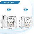 thumbnail image 4 of FORMRS 15"-15.6" Laptop Sleeve Protective Case Soft Carrying Quilted Computer Bag Cover, Beige Chubby Cat, 4 of 7