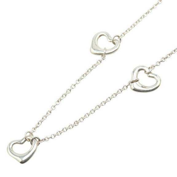 Pre-Owned Tiffany & Co. Triple Open Heart Necklace in 925 Sterling Silver for Women. (Good)