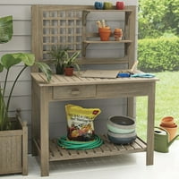Better Homes and Gardens Camrose Farmhouse Outdoor Potting Bench
